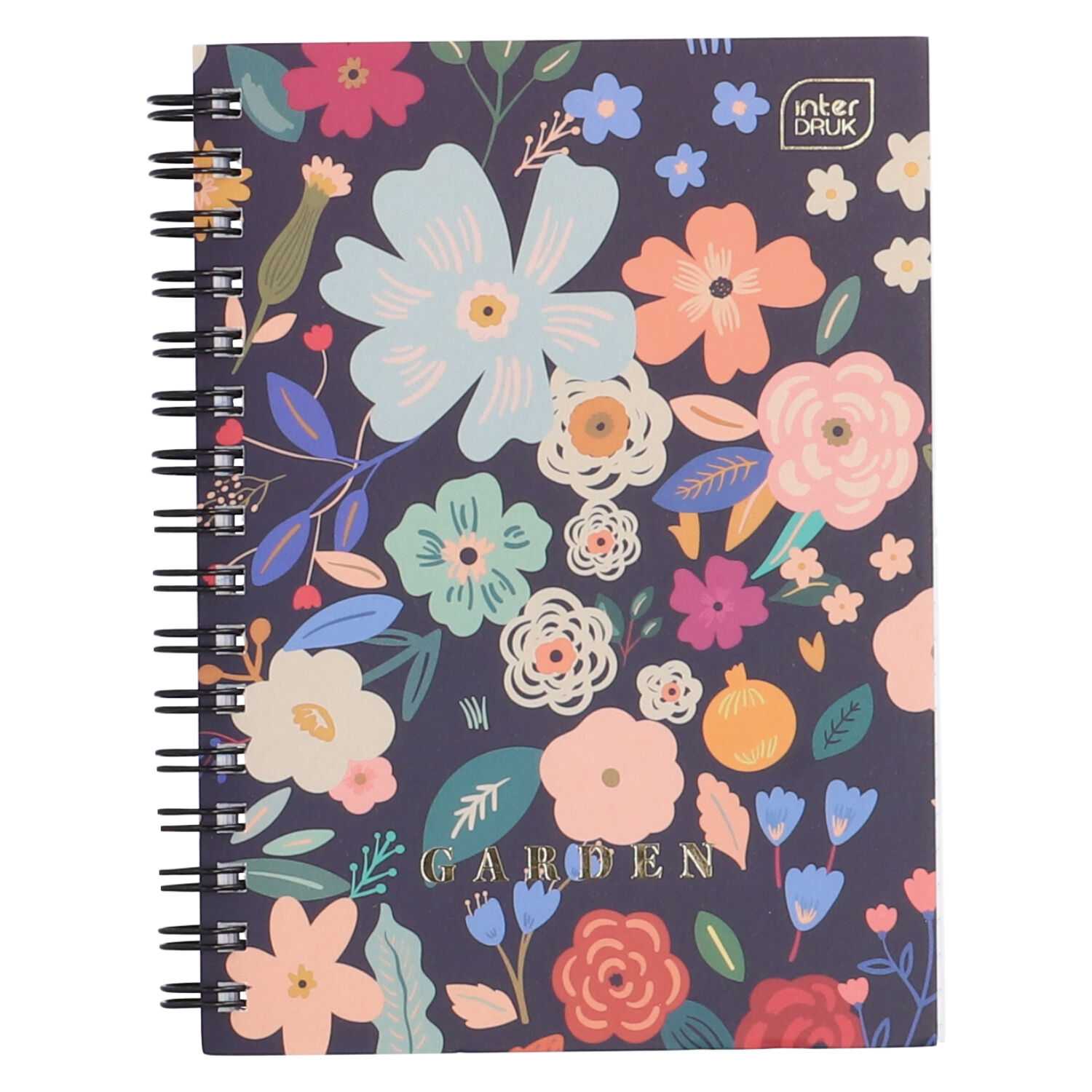 Spiralnotizbuch A6 80 Blatt kariert Garden