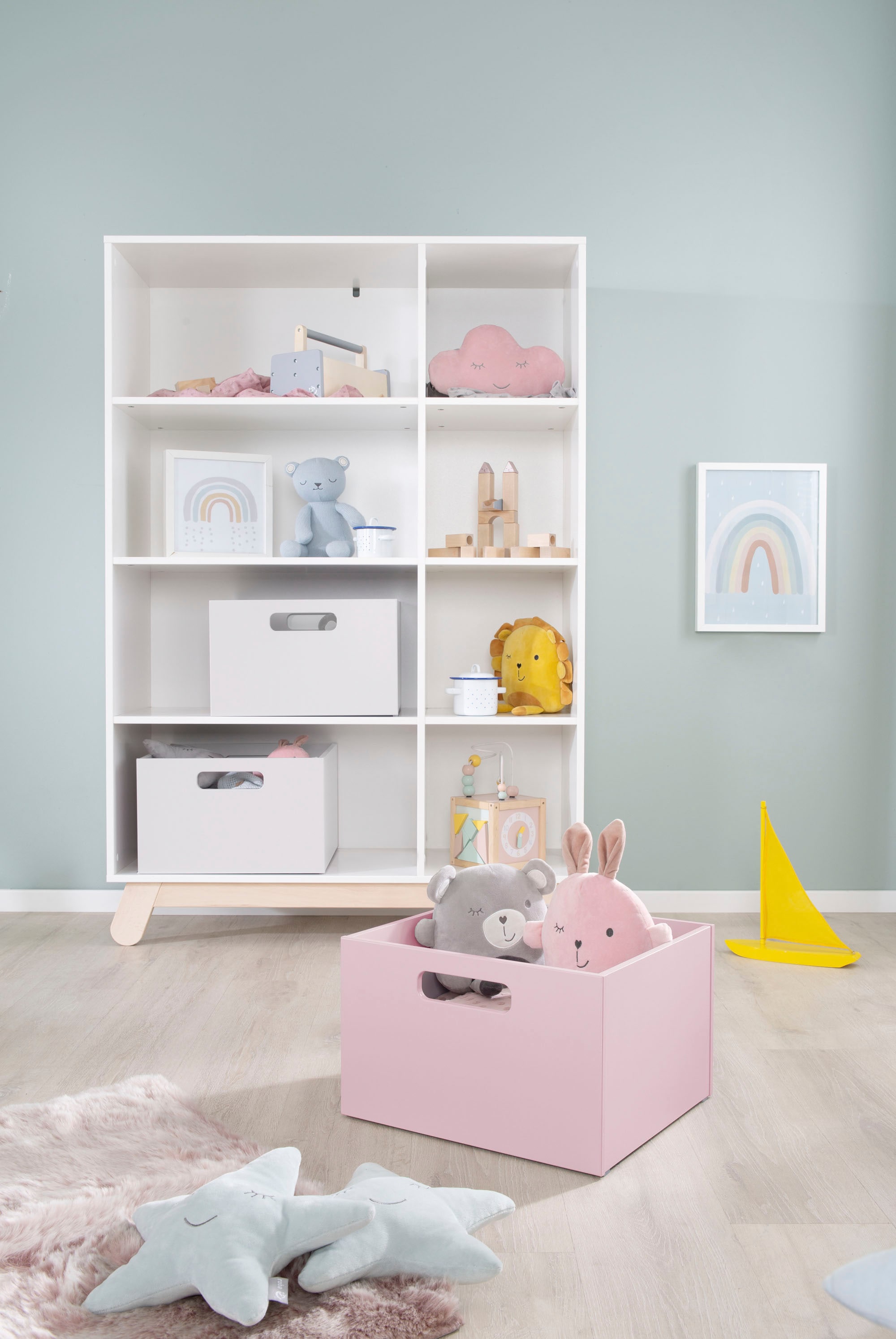 roba® Aufbewahrungsbox »rosa« aus Holz; Organizer für Spielzeug