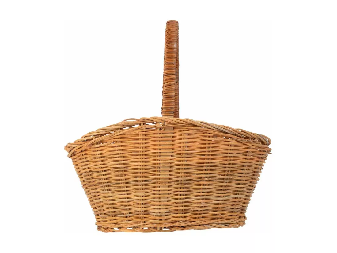 Panier ovale en osier marron 28x22x15-30h