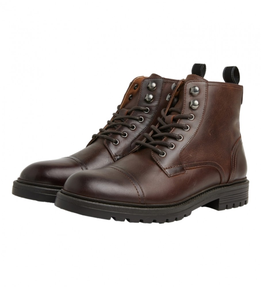 Botas de cano curto Pepe Jeans Logan em couro marrom