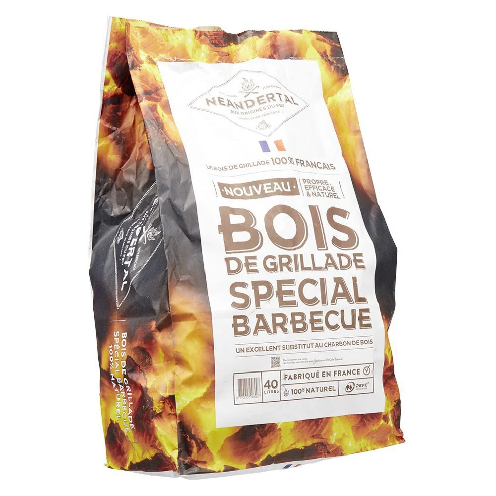 Bois de grillade en sac de 40L