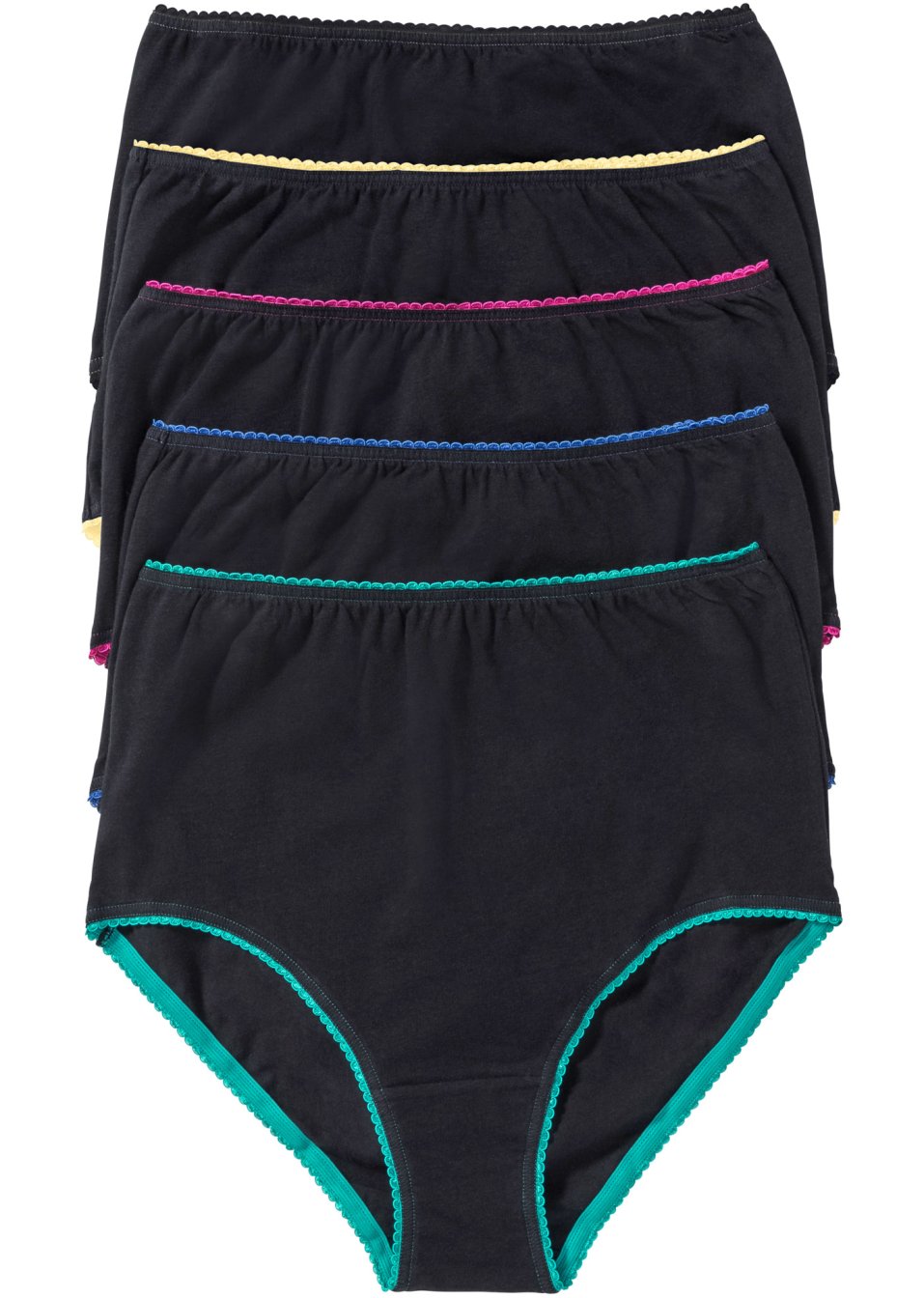 Lot de 5 slips taille haute