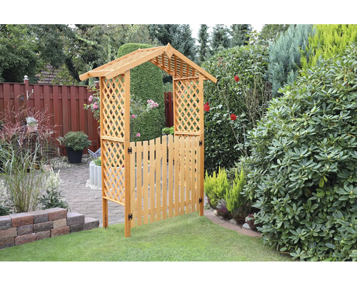 Rozenboog, pergola promadino incl. deuren 167 x 53 x 219 cm bruin
