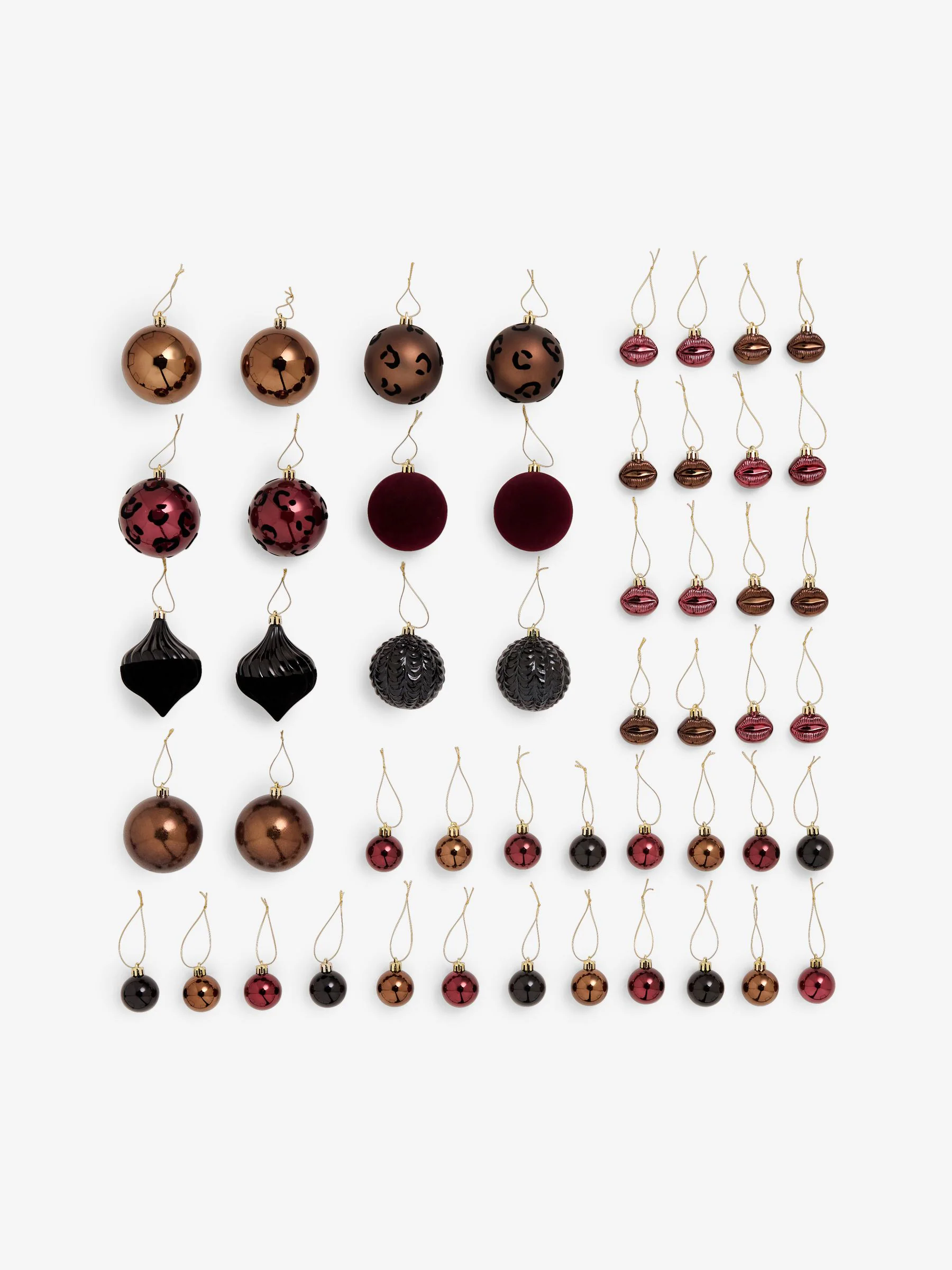 Set van 50 onbreekbare kerstballen