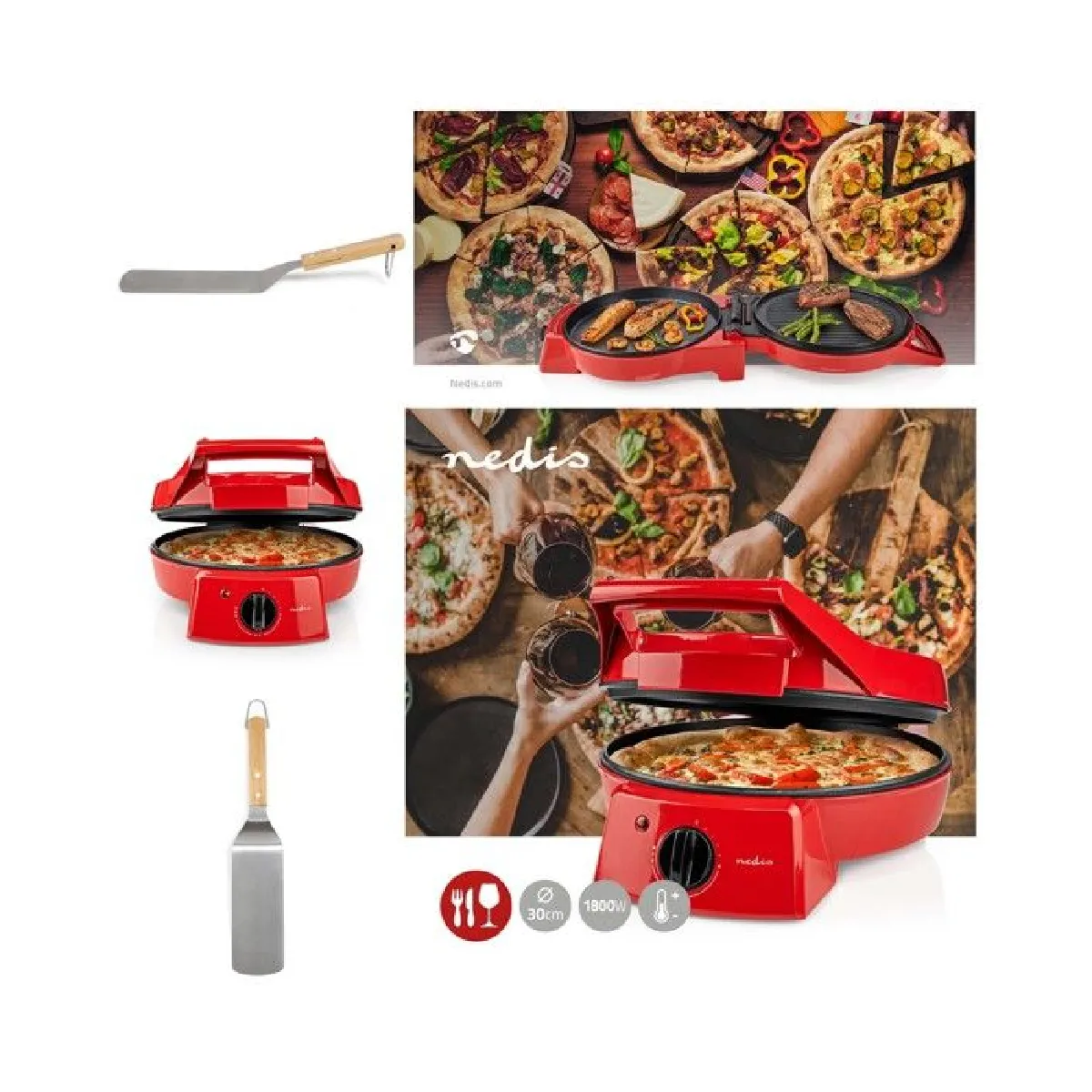 Nedis Four à Pizza Rouge