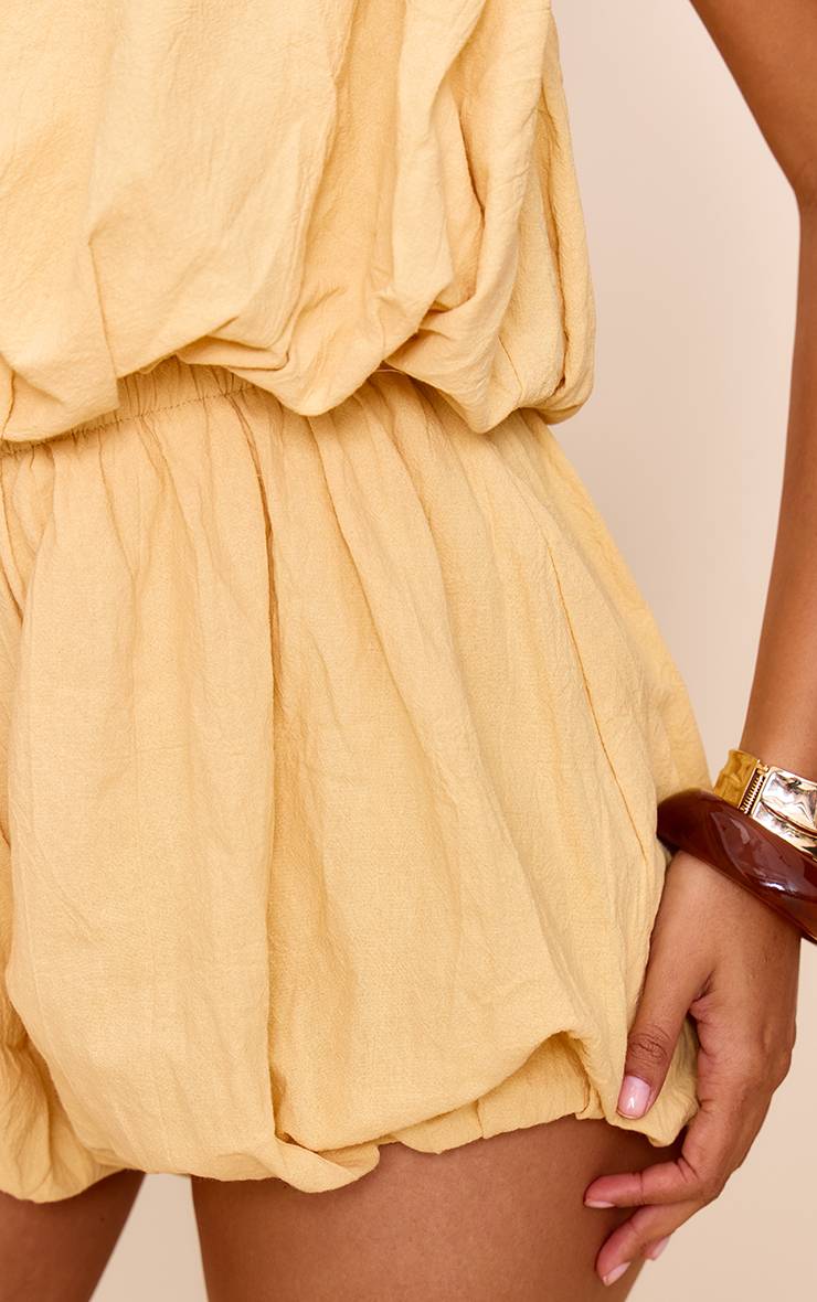 Citron Combi-short Bandeau À Détail Bouffant