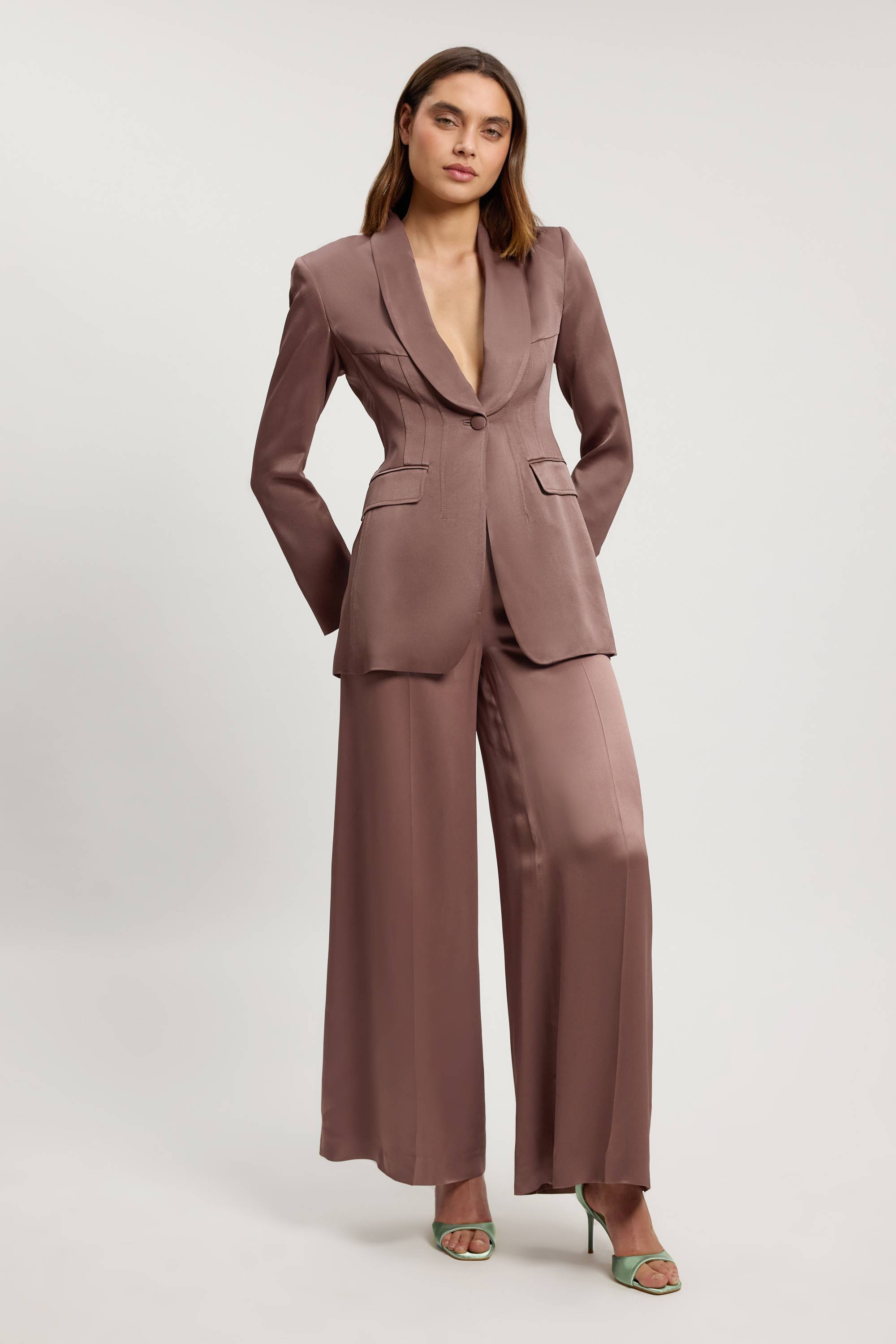 KarenMillen Blazer Structuré En Viscose Satinée
