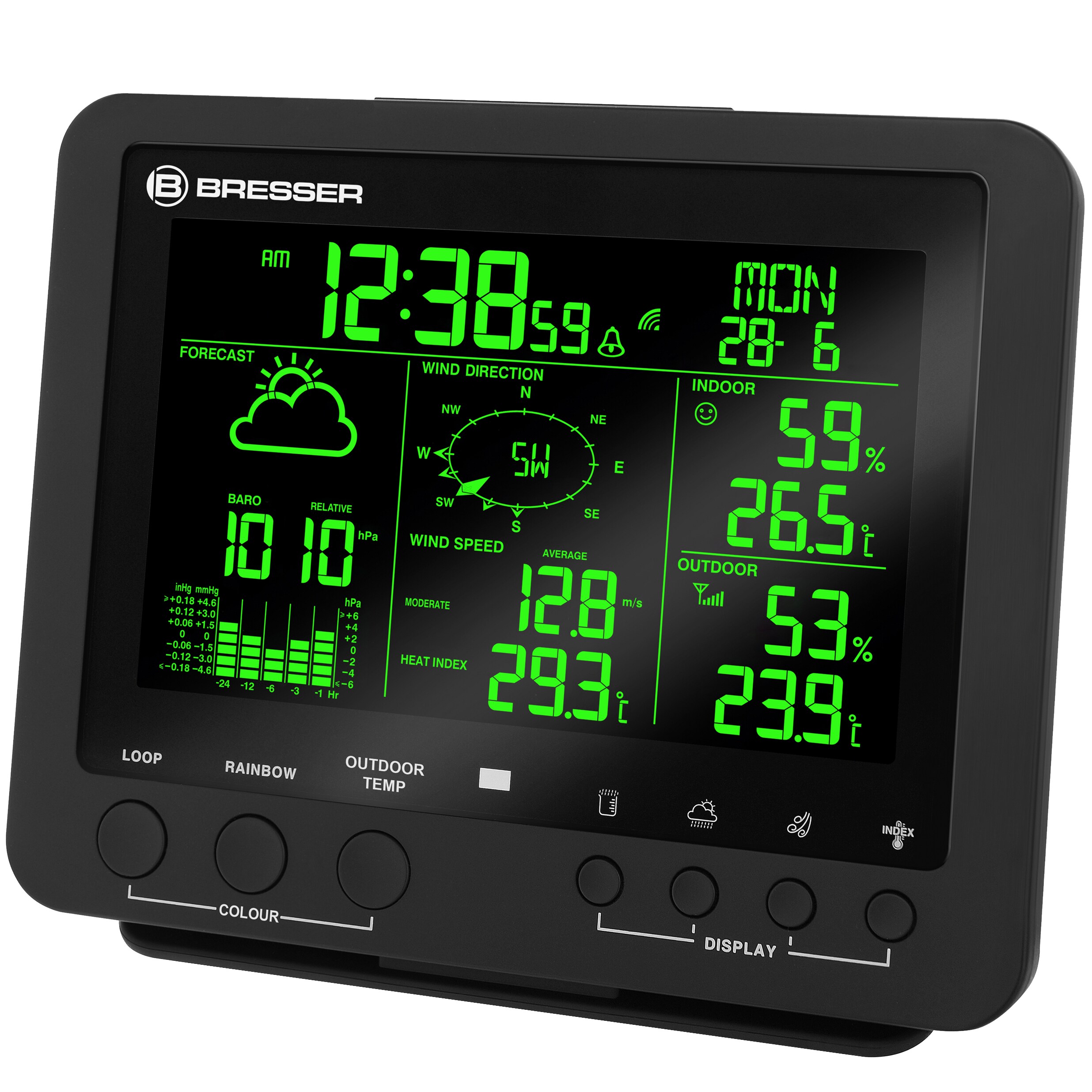 BRESSER zusätzliche / Ersatz-Basisstation für 7002520 Farb-Wetterstation