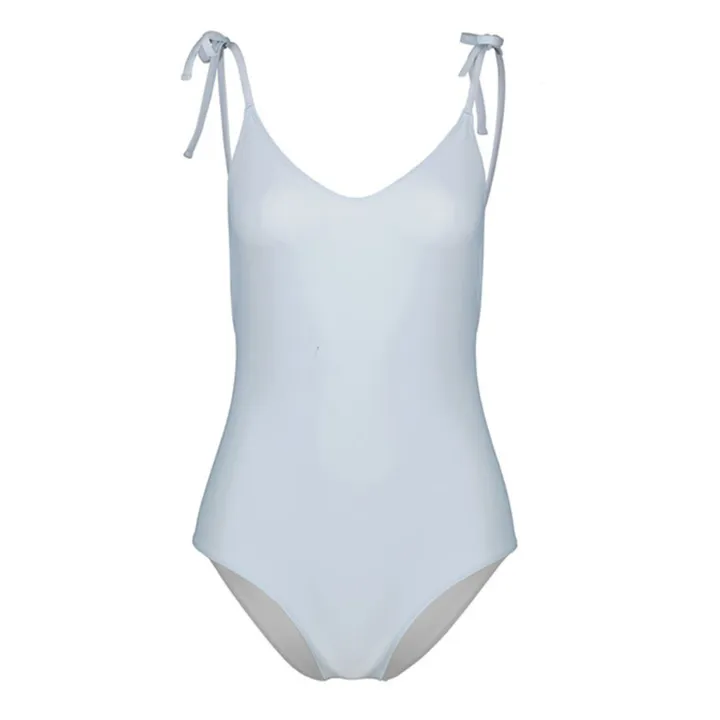 Canopea Maillot de Bain 1 Pièce Polyamide Recyclé Amelia - Collection Femme  | Bleu ciel