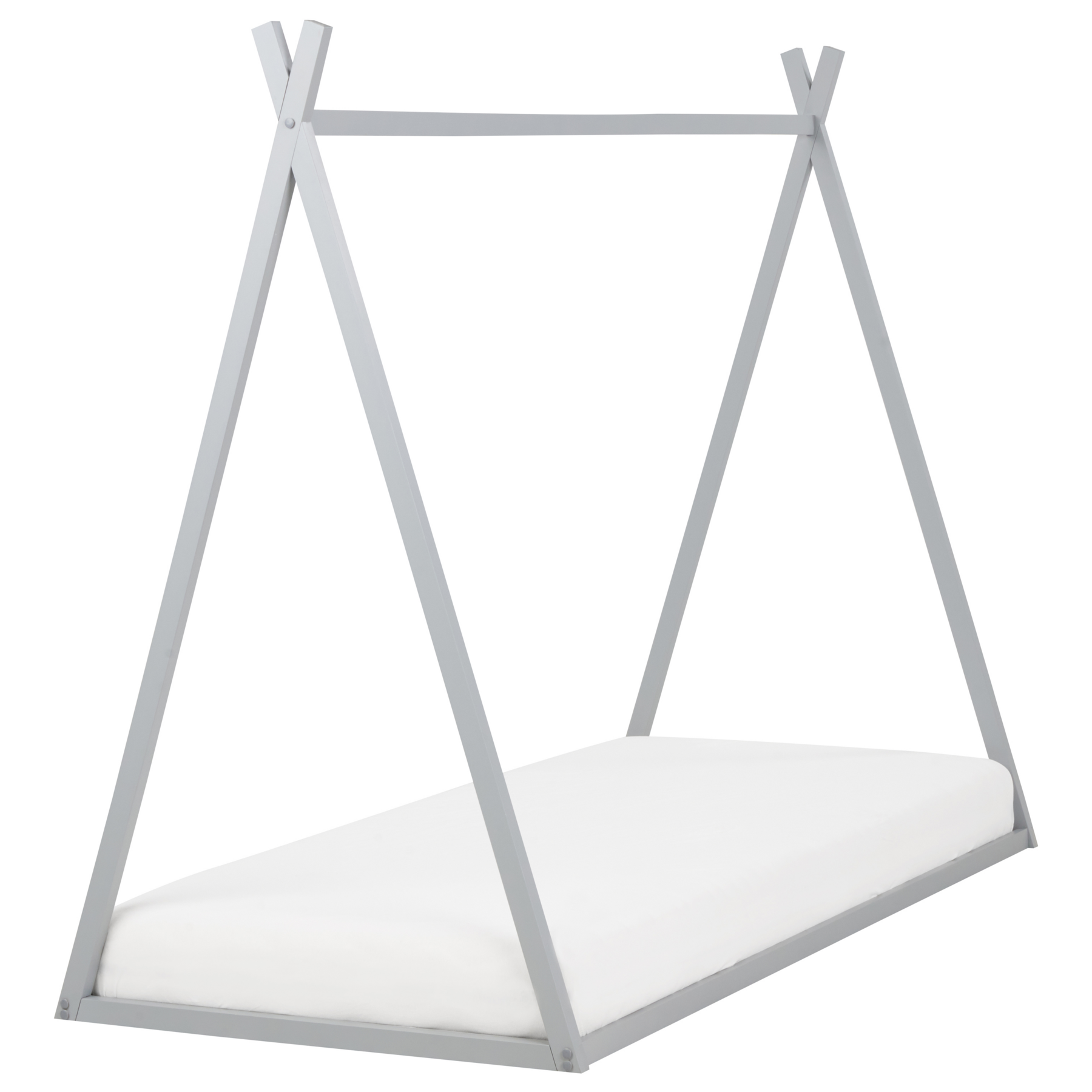 Beliani - SAURAT - Kinderbed - Grijs - 90 x 200 cm - Dennenhout