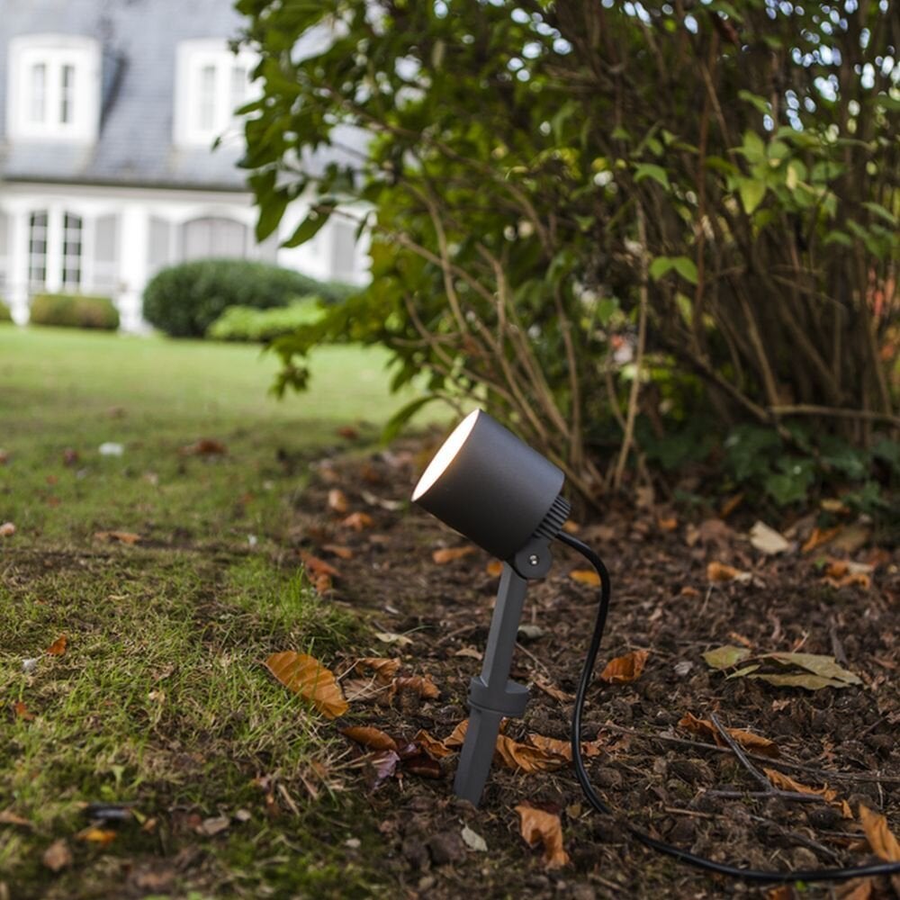 LED grondpenlamp Explorer van spuitgietaluminium in antraciet