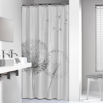 Sealskin douchegordijn flow 180x200cm zwart/wit