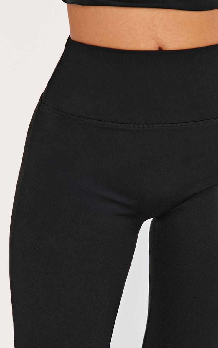 Noir Pantalon De Yoga Évasé Taille Haute Sculptant Petite