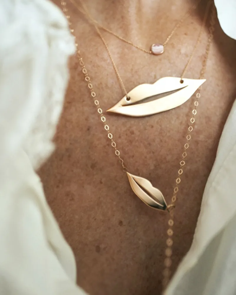 Collier Mini Ever Disc rhodocrosite Ginette NY