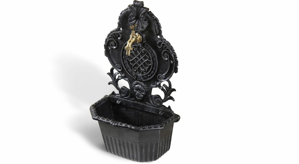 Fontaine de jardin aluminium gris 34.5x18x58.5cm