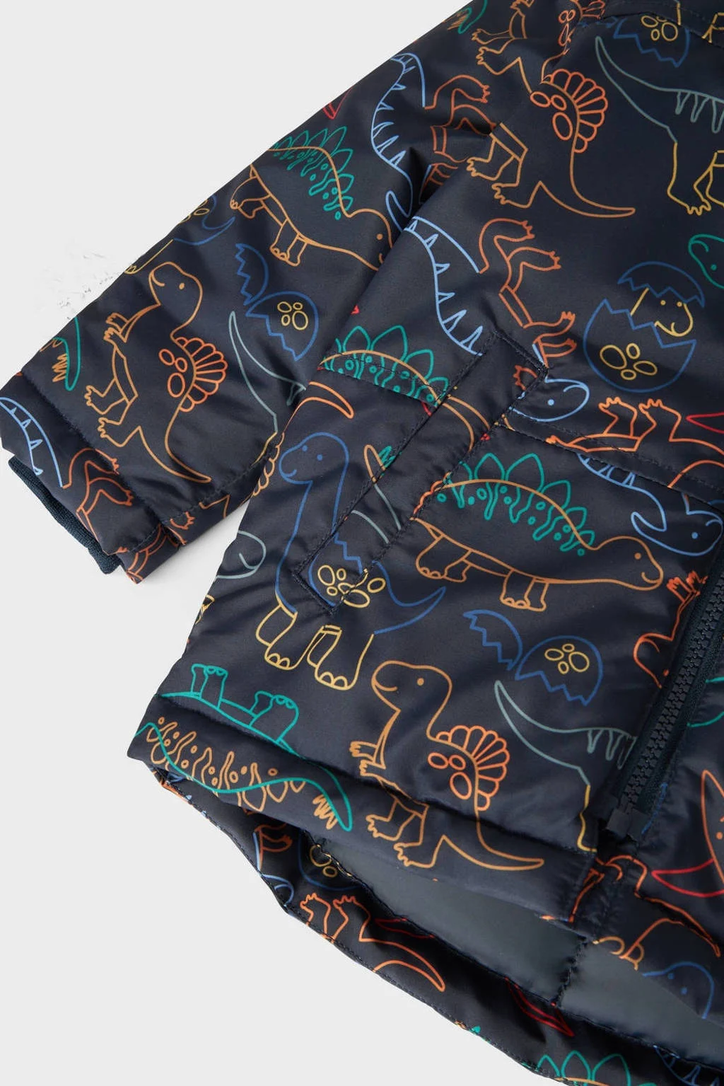 NAME IT winterjas NMMMAX met all over print donkerblauw/multicolor