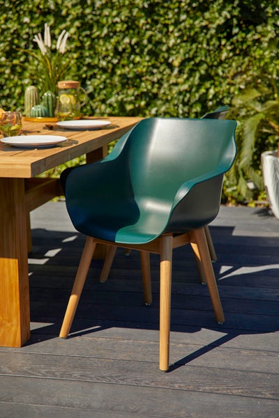 Hartman kuipstoel Sophie Studio donkergroen / teak