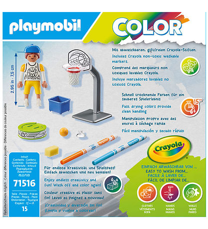 Playmobil Farbe - Skater m. Basketball - 71516 - 15 Teile