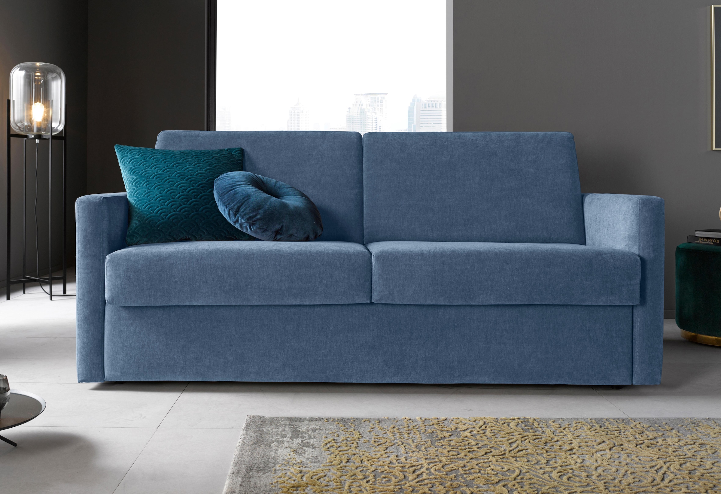 Home affaire Schlafsofa »GOLDPOINT 182cm,  Dauerschläfer, Liegefläche 140/200 cm,« 3-Sitzer mit Dauerschläfer-Funktion, Bonell-Federkernmatratze,