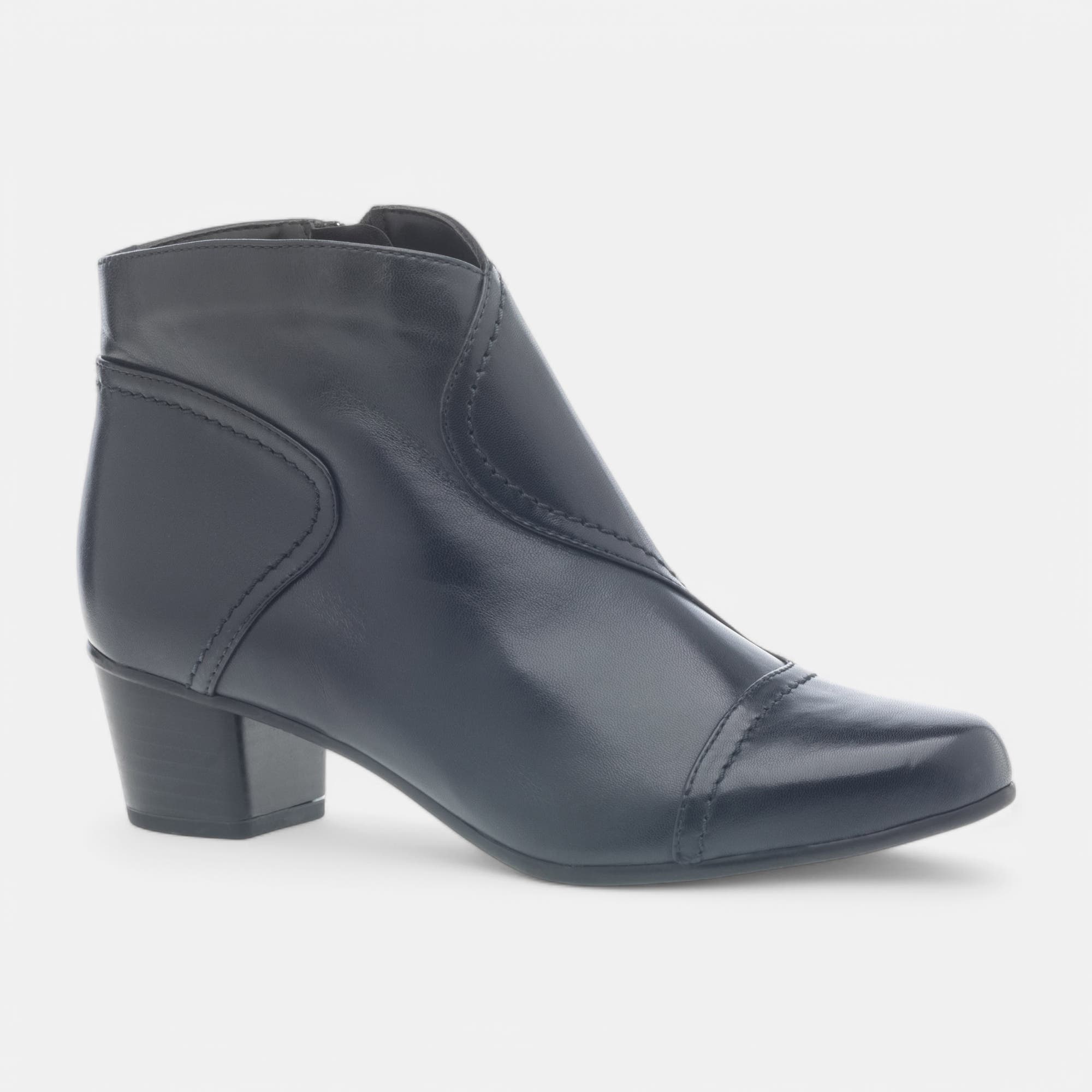 Bottines Femme en cuir bleu