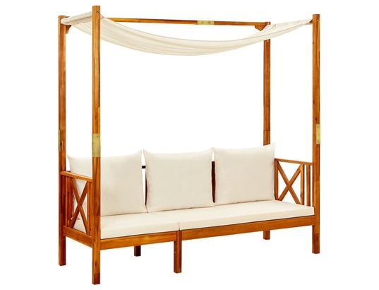 VIDAXL - Banc de jardin avec auvent bois d'acacia solide