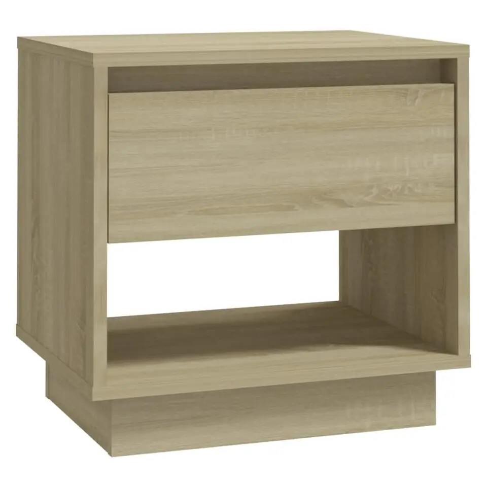 vidaXL - Nachtkastje - Beige - Bewerkt hout