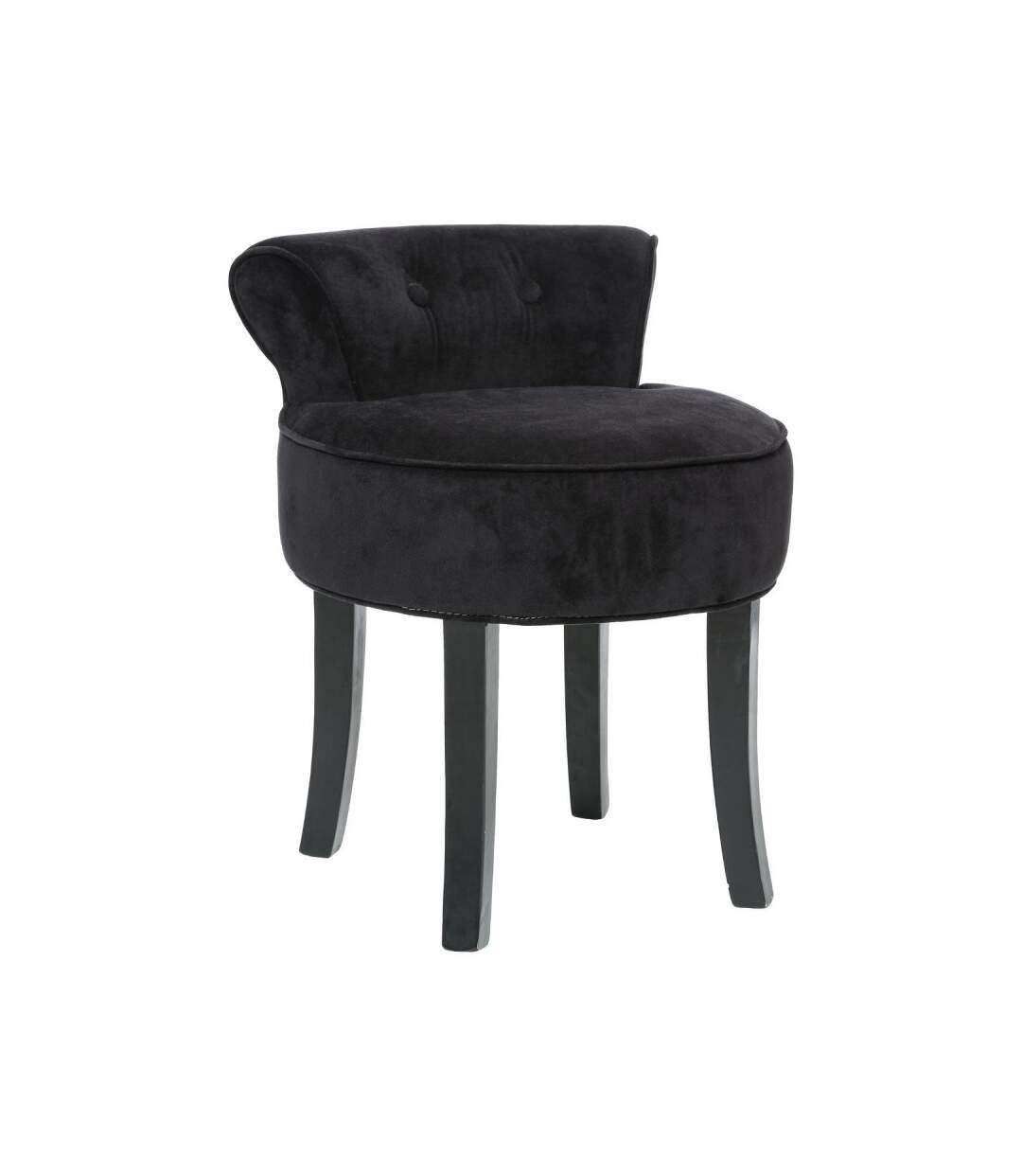 Tabouret Avec Dossier Velours Firmin Noir