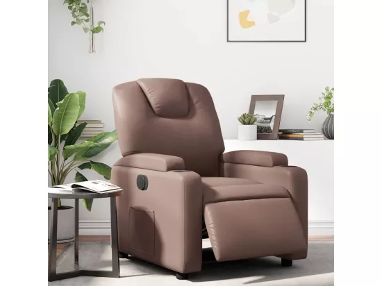 Fauteuil inclinable électrique Marron Similicuir