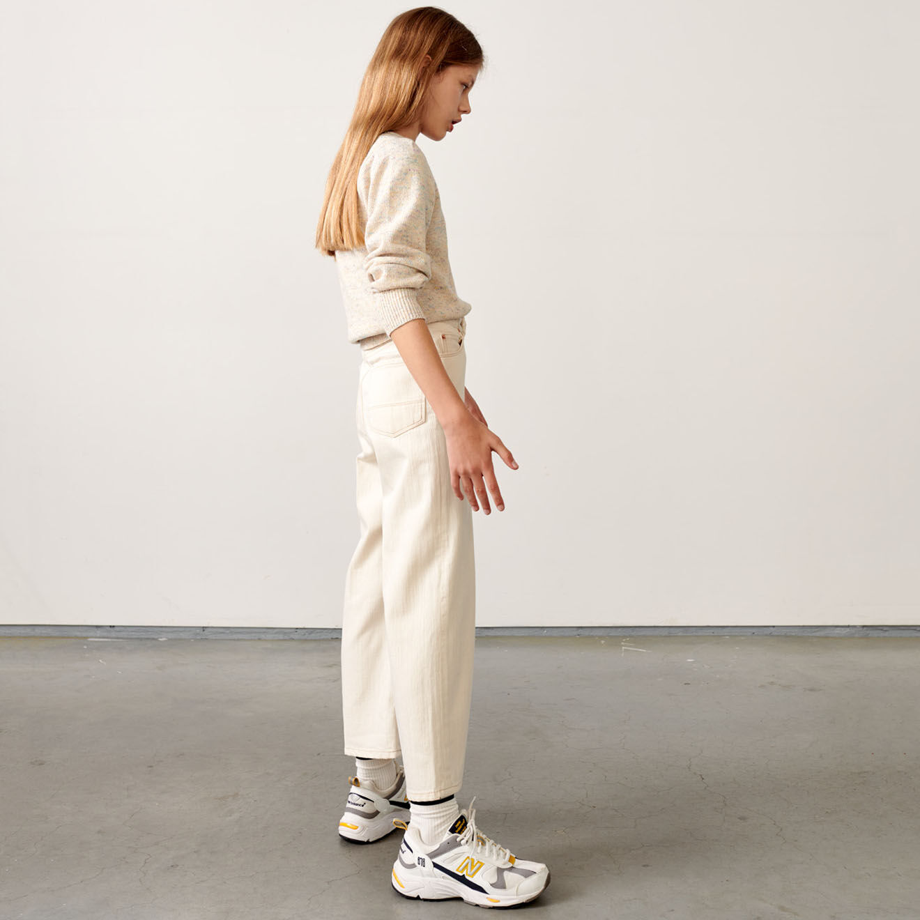 Bellerose Pull Gihour en Coton & Lin écru chiné