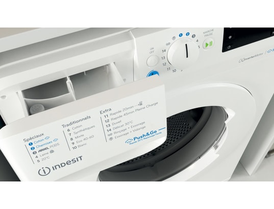 INDESIT - Lave linge Frontal BWE8127XWVFR