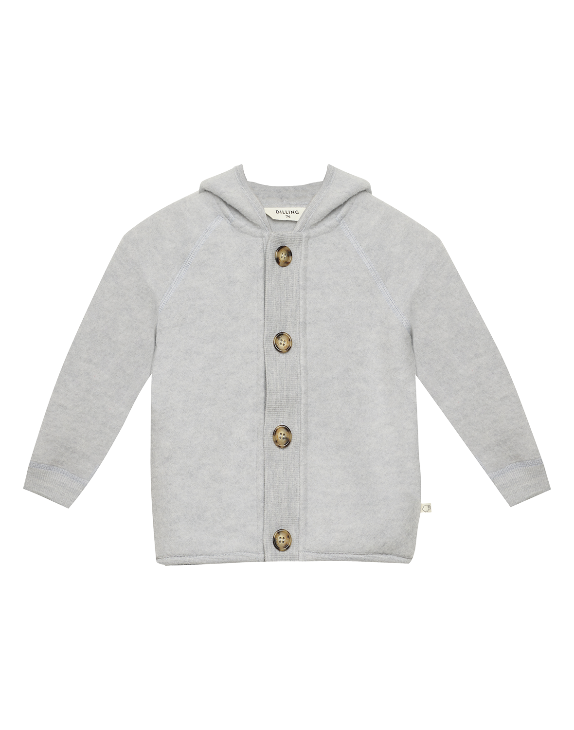 Fleecevest van merinowol voor baby's in Koffie