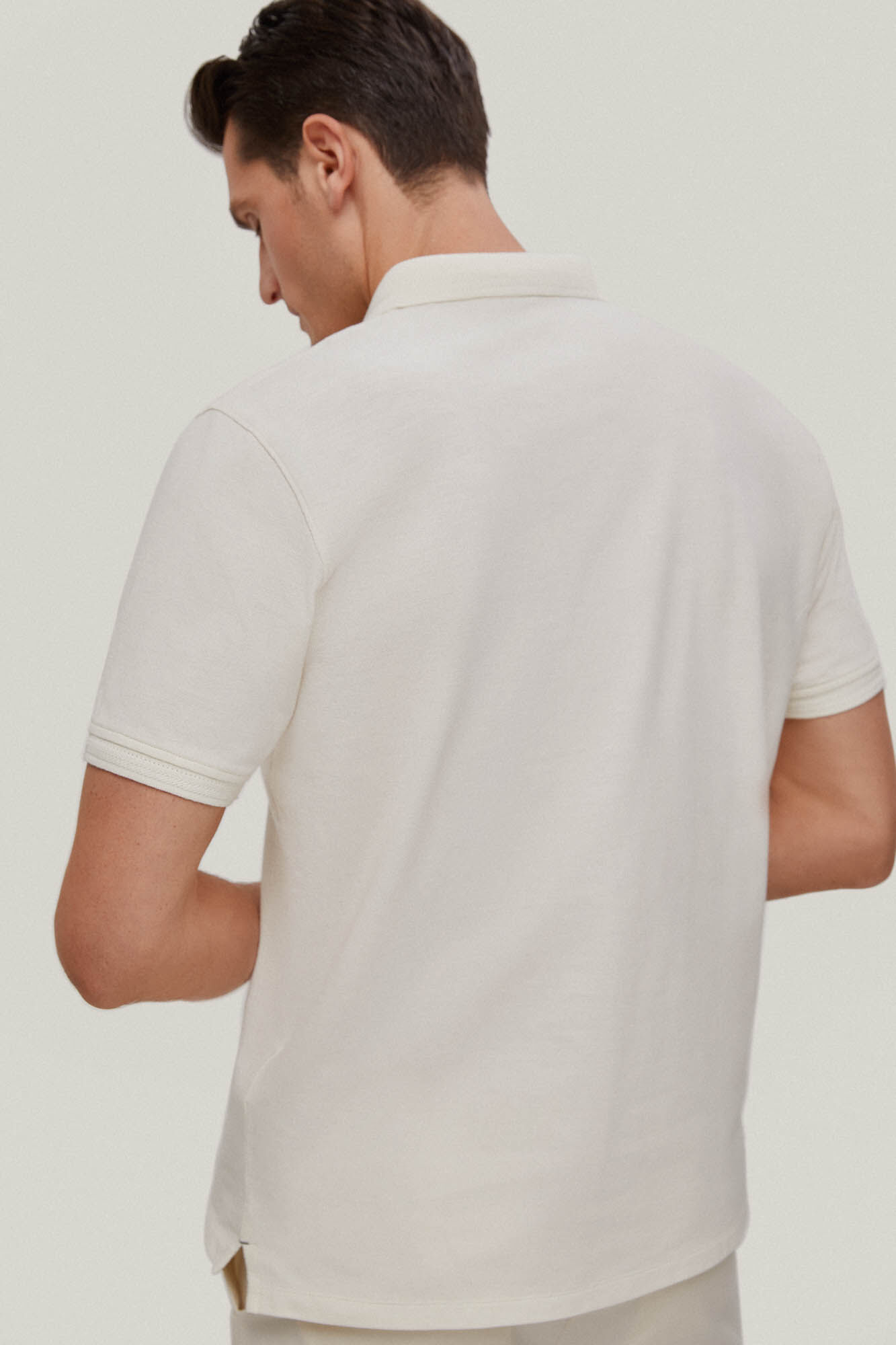 Polo piqué slub - Cru