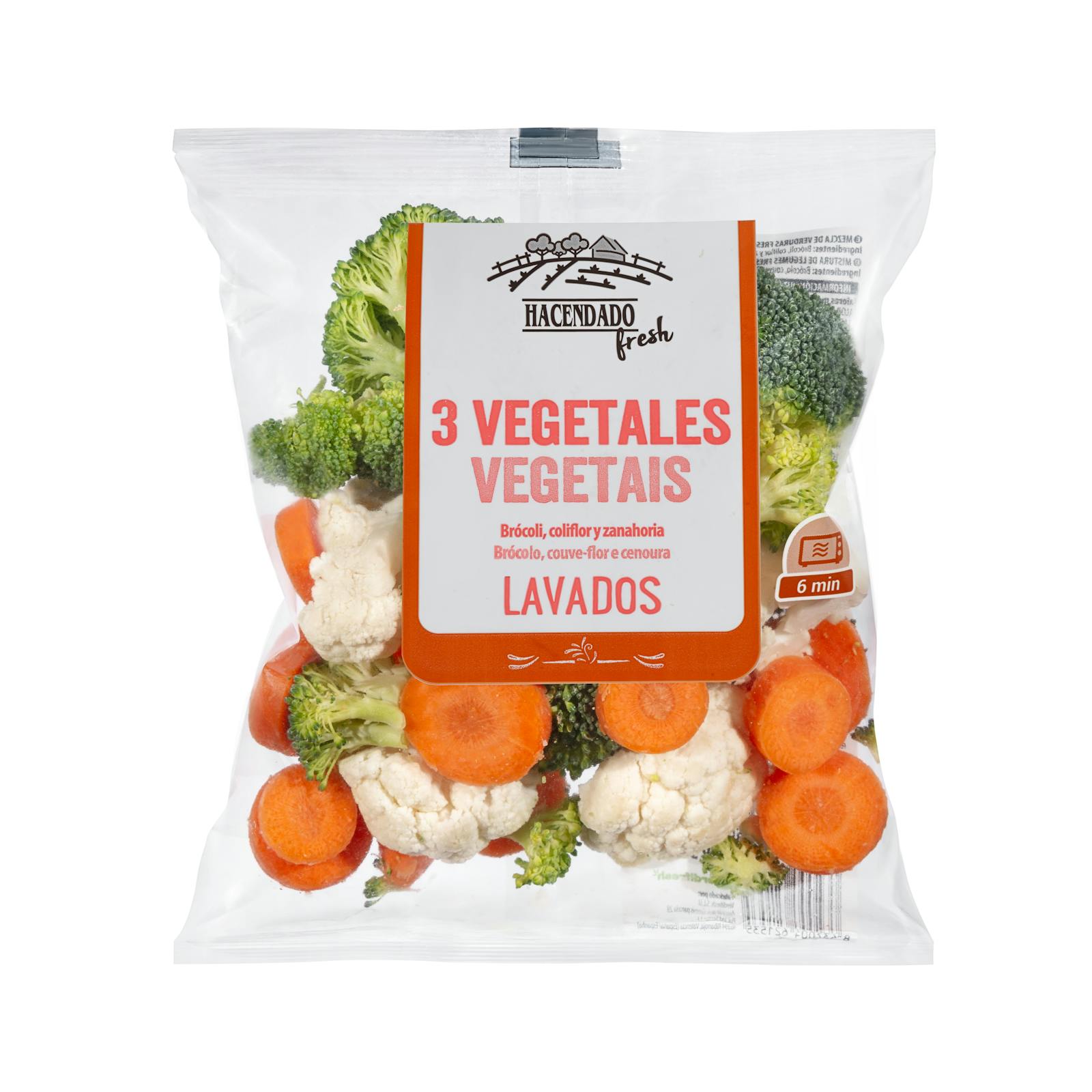 3 légumes lavés au micro-ondes