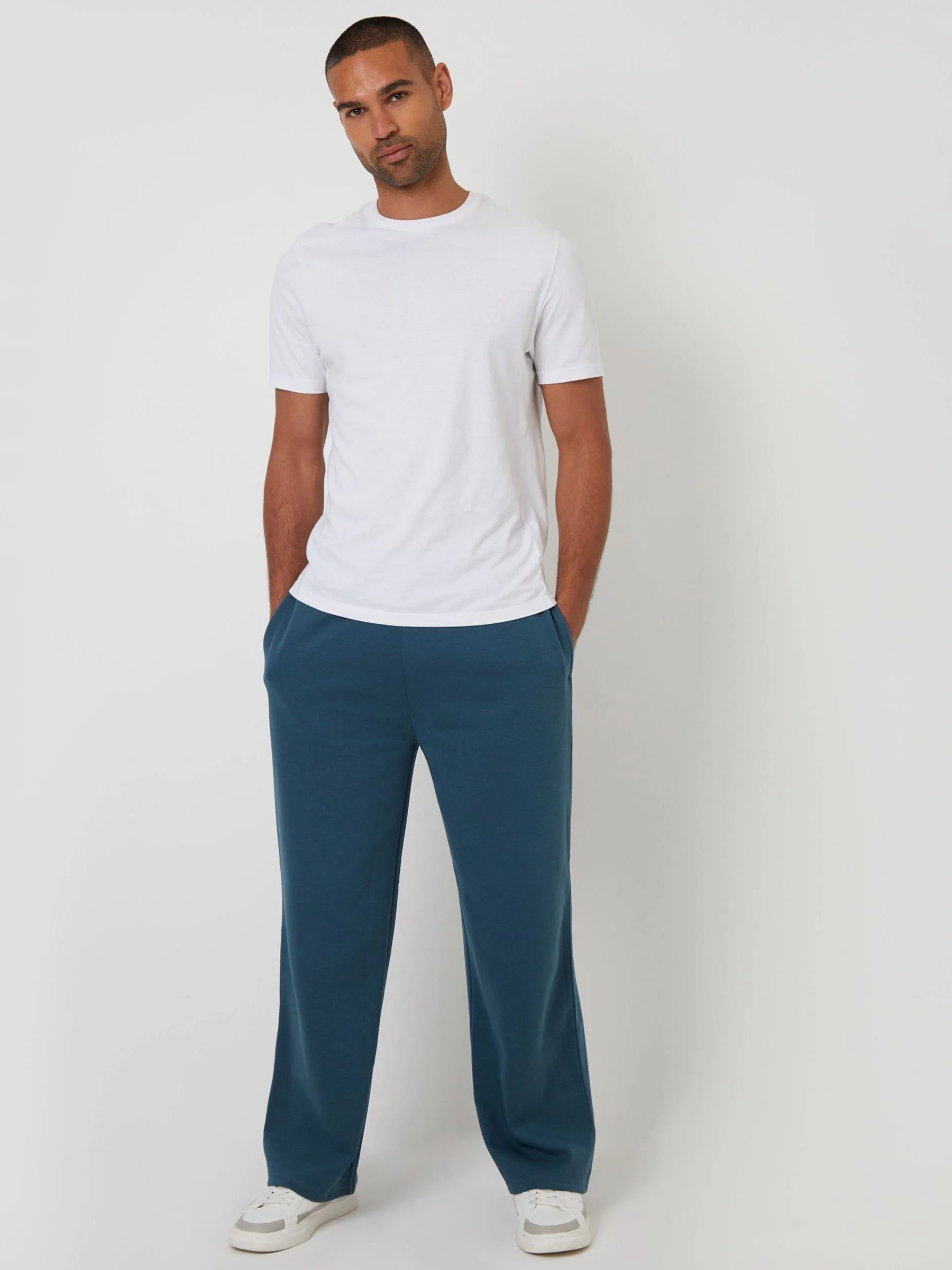 Blauw - Threadbare Wide Leg Joggers