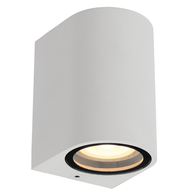 Lucide Zaro 1 wandlamp buiten IP44 rond wit