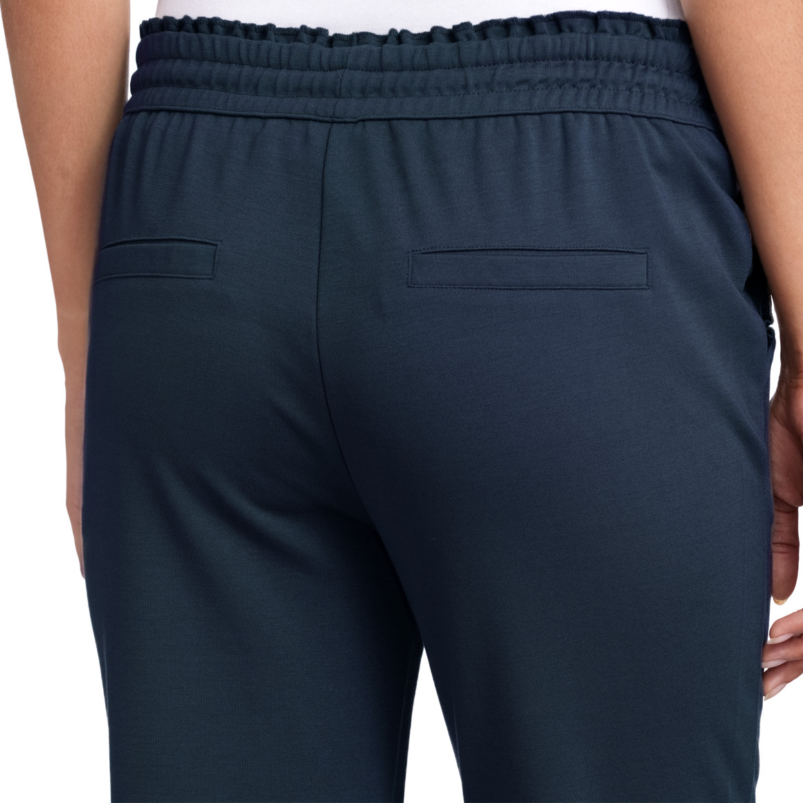 Gina Damen Jogpants mit Rüschen dunkelblau