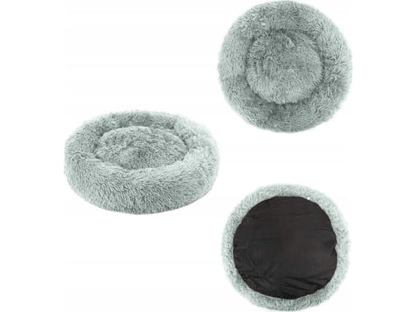 Universal plysjseng for Hundekatt 60cm - lys grå