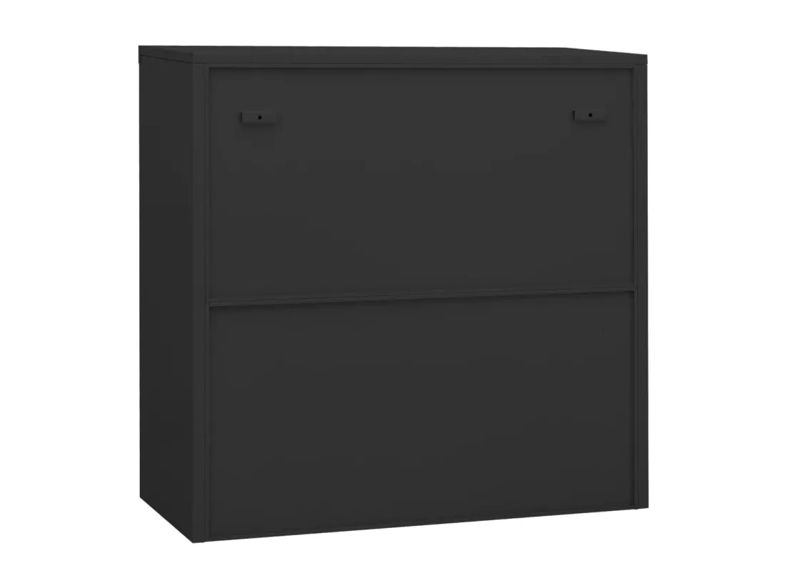 Armoire de bureau et jardinière Anthracite 90x40x113 cm Acier