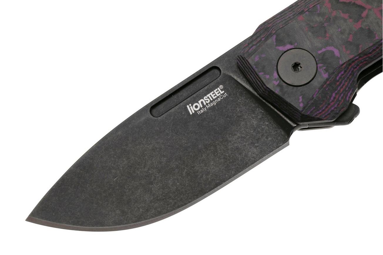 LionSteel Nano NA01-PH CPM MagnaCut, Old Black Purple Haze FatCarbon zakmes