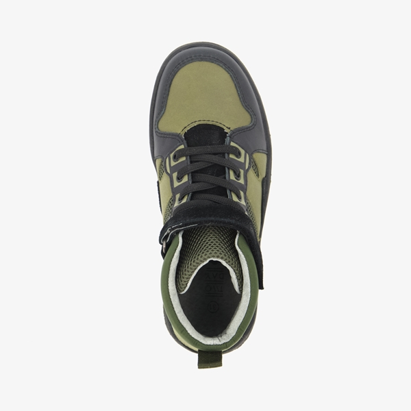 TwoDay hoge leren jongens sneakers zwart groen