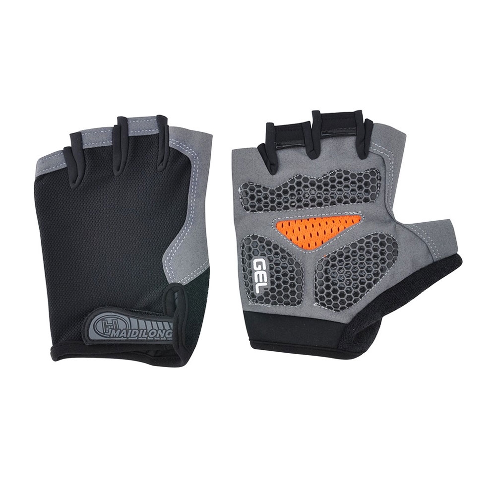 (1 Paar) Gr. M Unisex Fitness Trainingshandschuhe Atmungsaktiv Rutschfest für Krafttraining / Boxen / Crossfit - Schwarz