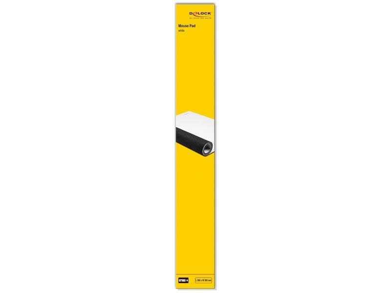 Delock Mausmatte 900 x 500 x 2 mm Weiss Extra-weite Mausmatte mit gummierter Unterseite