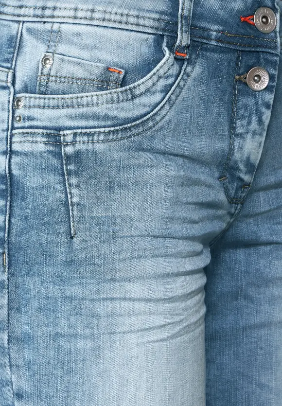 Loose Fit Jeansshorts - light blue washed