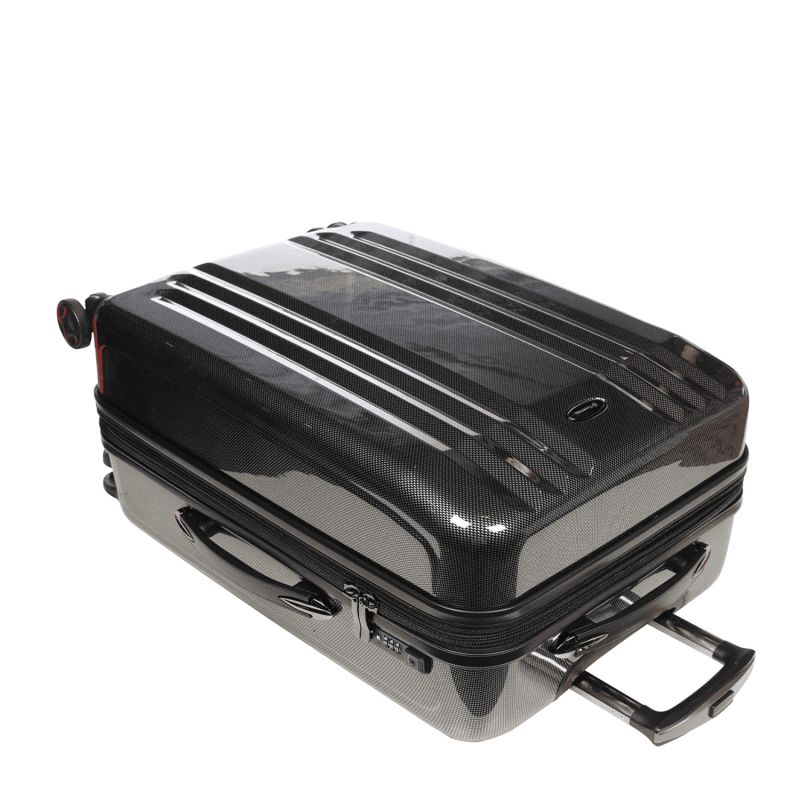Lot de 3 valises rigides 91603 Extensible 55, 68 et 78 cm Black