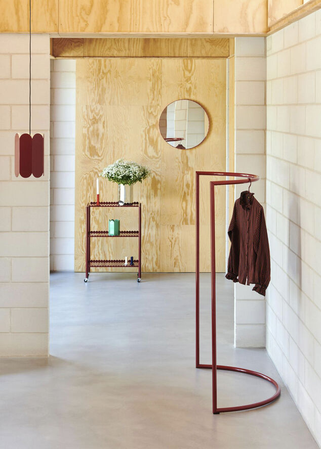 Hay Colour Rack-C-Shape-Maroon red
