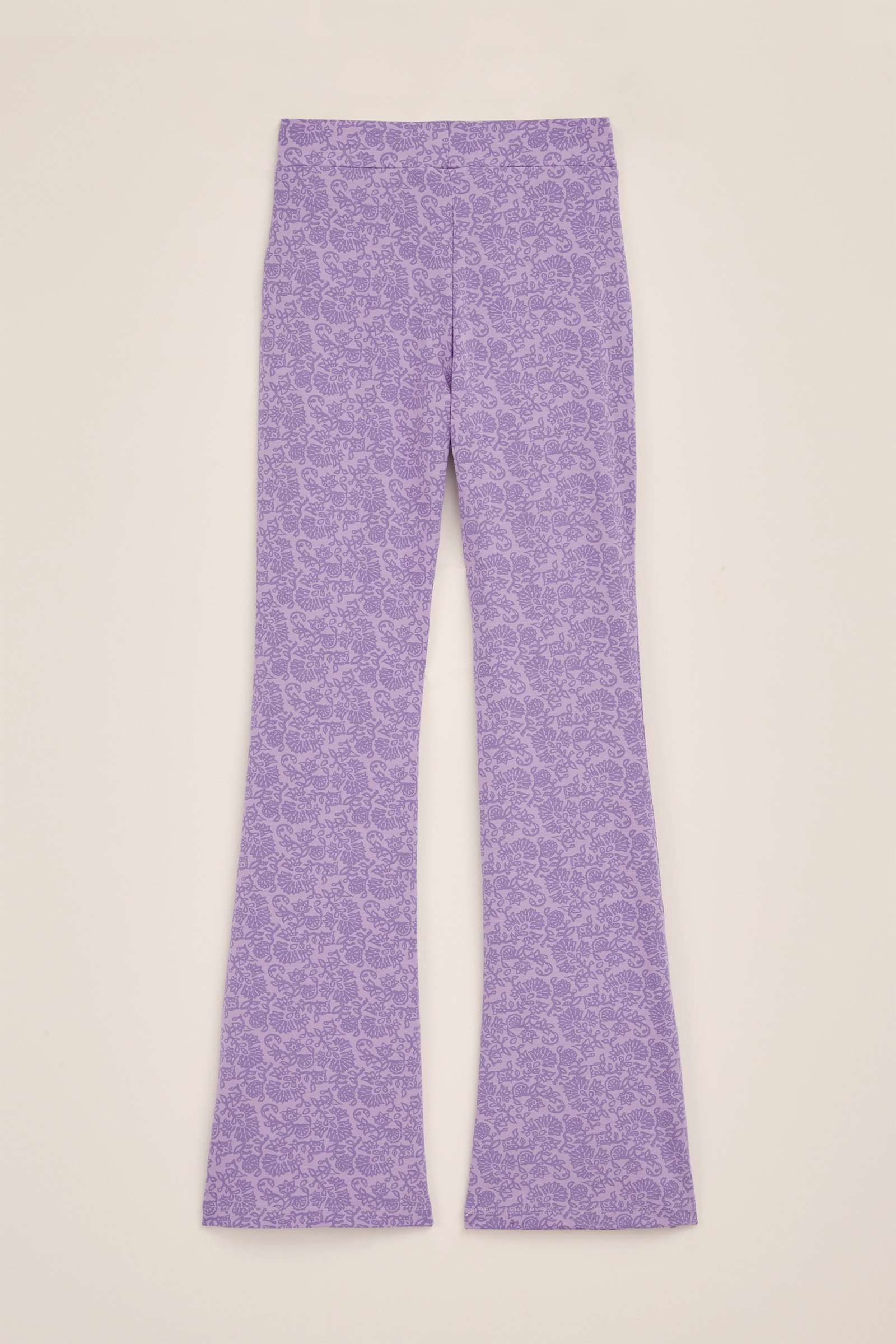 Meisjes flared legging met dessin WE Fashion Lila