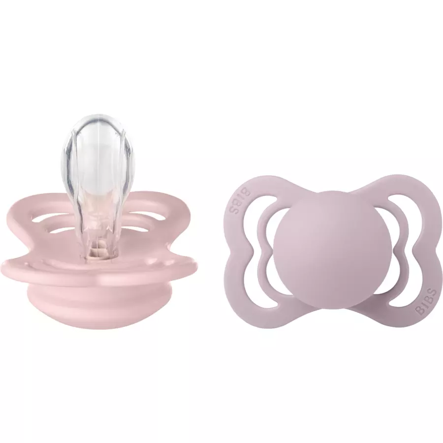 BIBS® Schnuller Supreme Blossom & Dusky Lilac Silikon 0-6 Monate, 2 Stk.