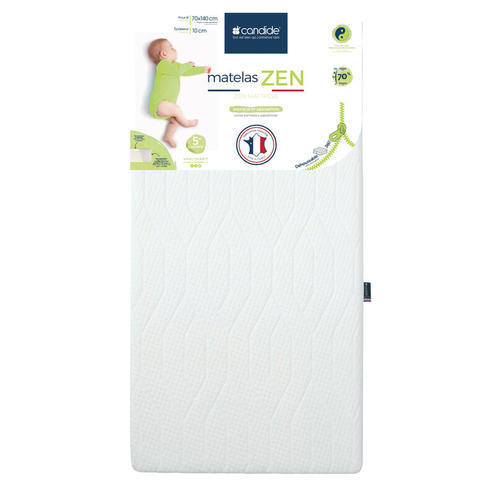 Matelas Zen déhoussable 360° 70x140x10 cm - CANDIDE