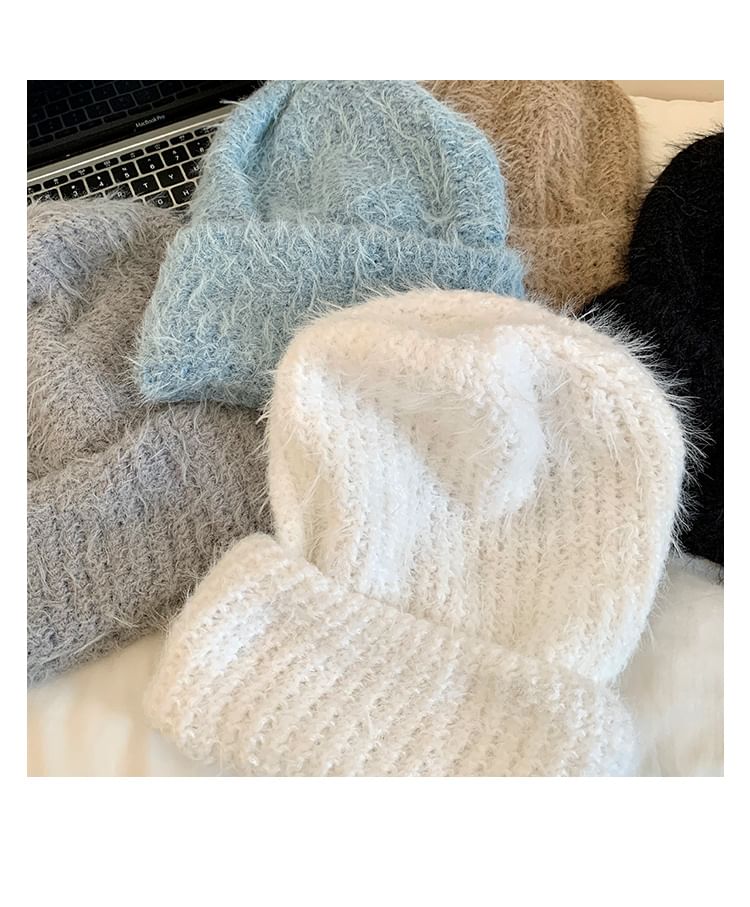 FROME - Effen gebreide slouchy muts