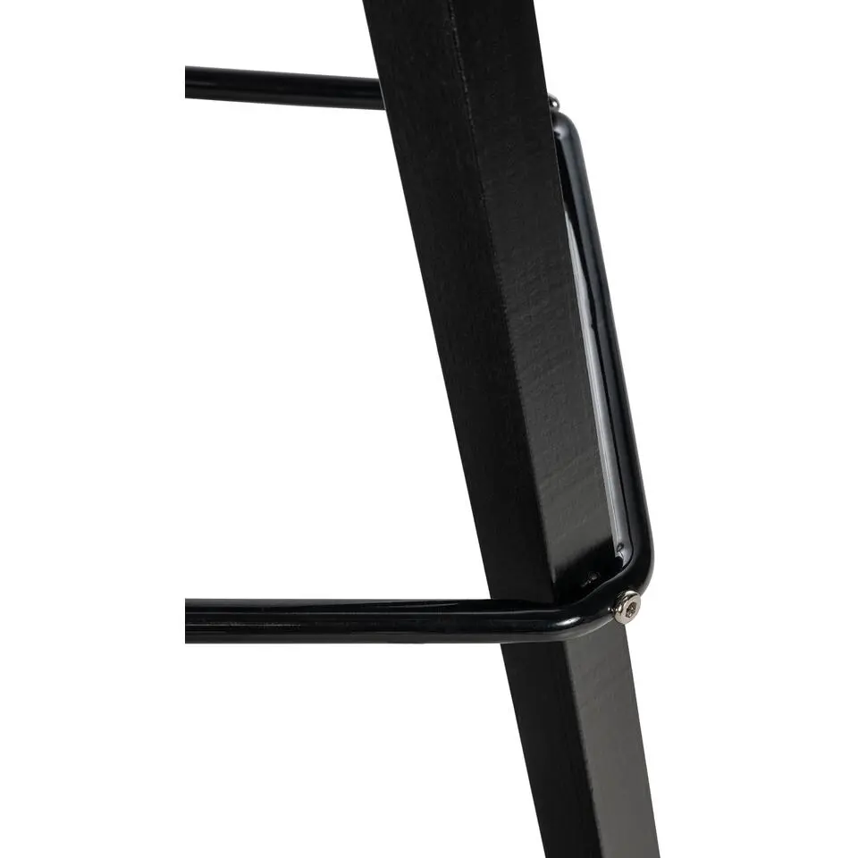 CLP Barkruk Corbin zwart Frame - Stof - blauw